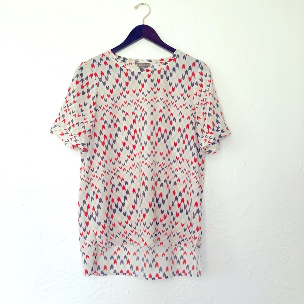 Lilla P Chevron Print Blouse